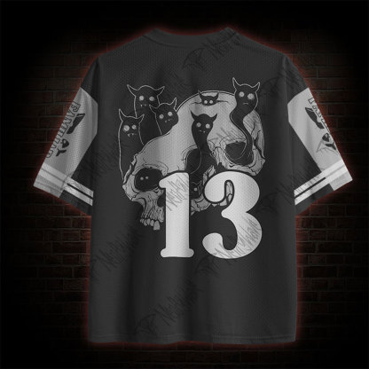 Cat Ghost Double Skull Mesh Jersey