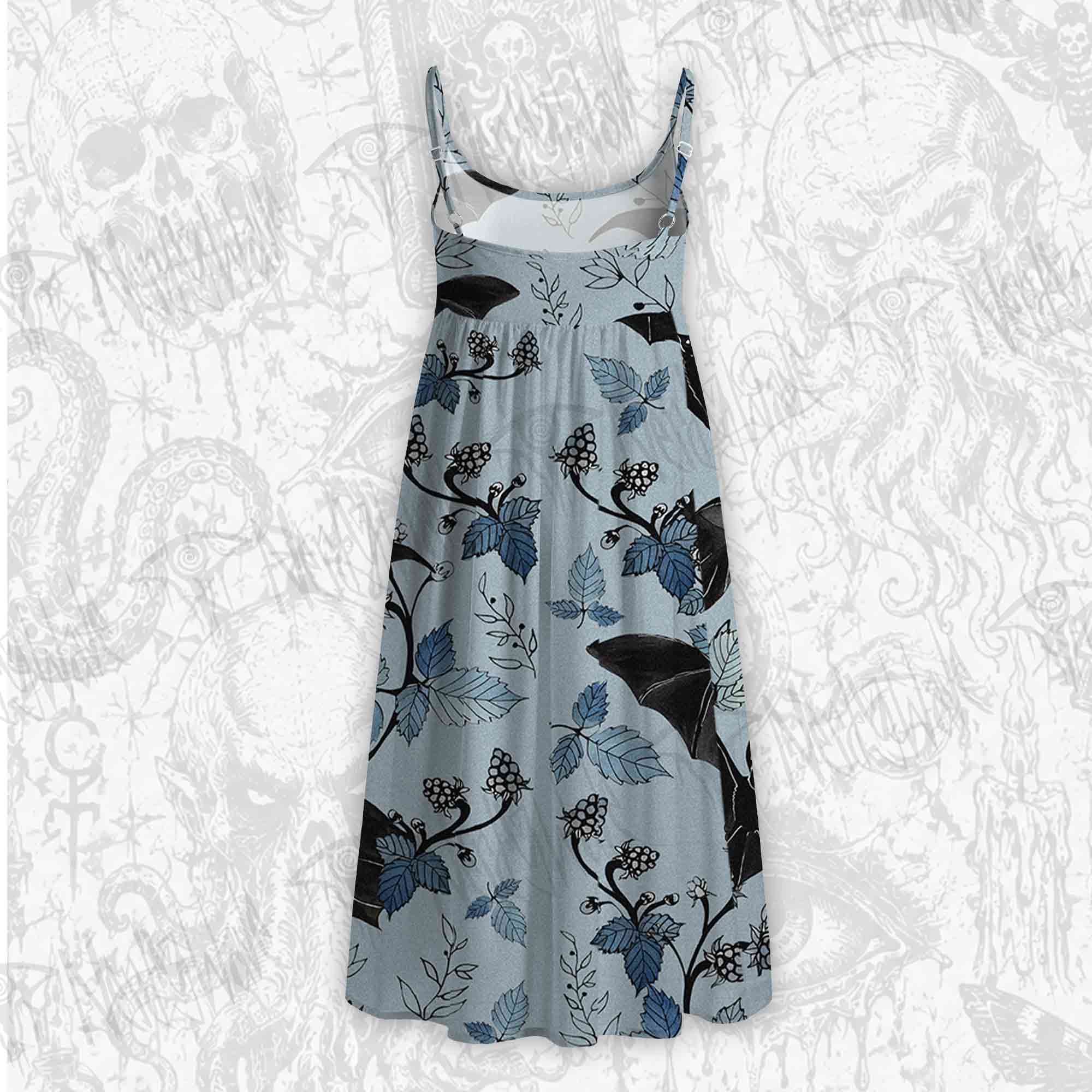 Flying Bats Strap Midi Sundress