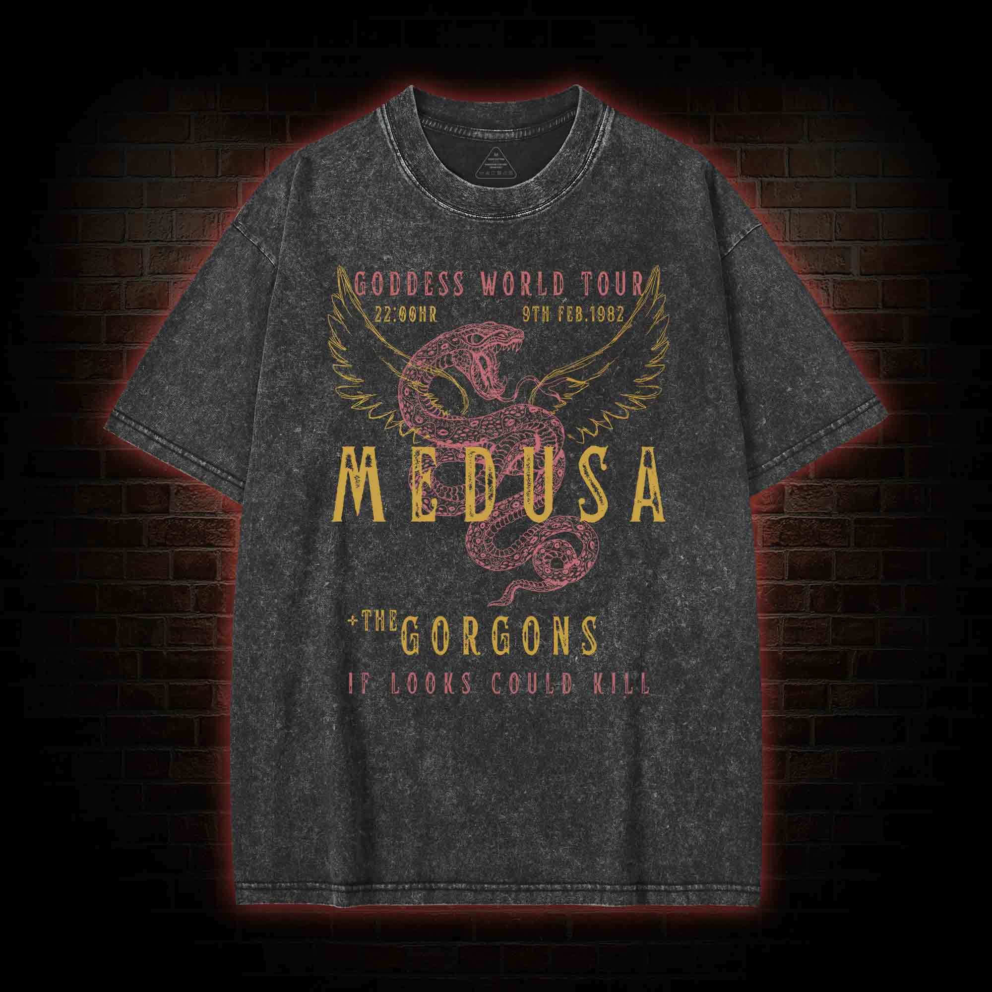 Medusa The Gorgons Washed T-shirt