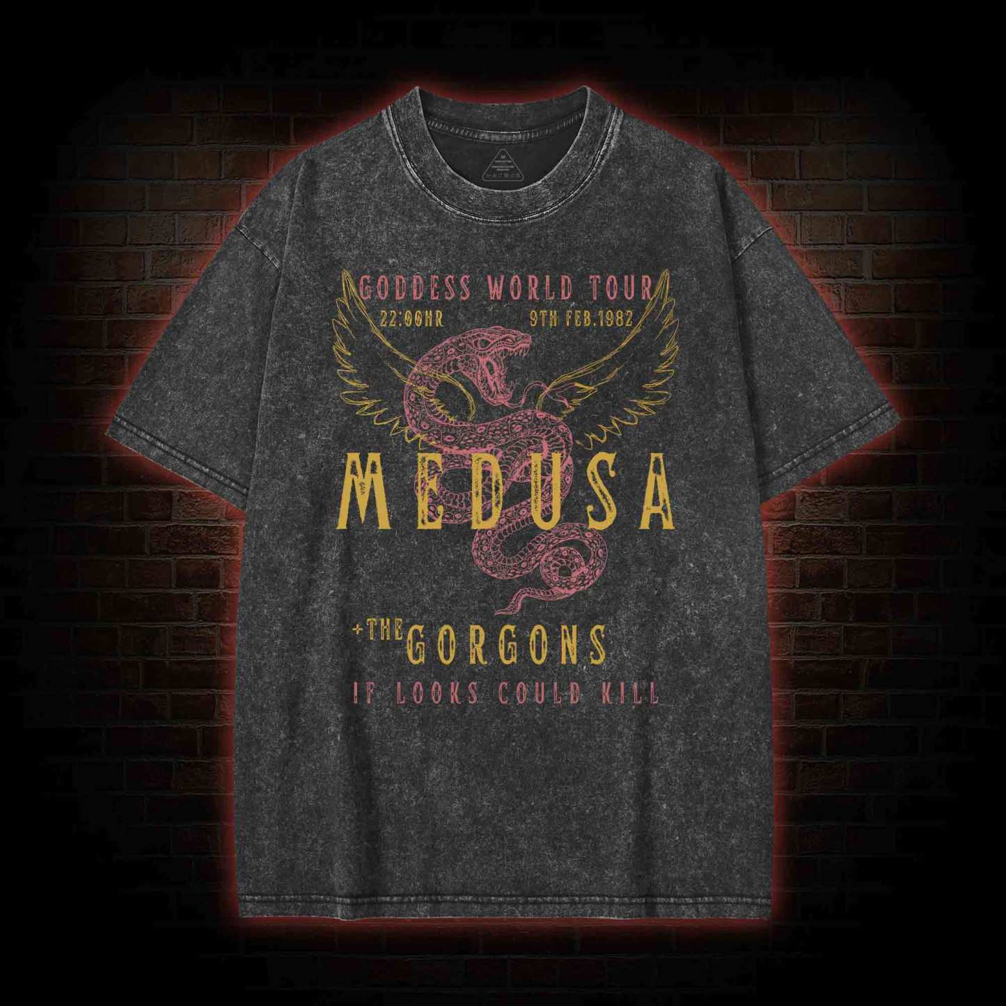 Medusa The Gorgons Washed T-shirt