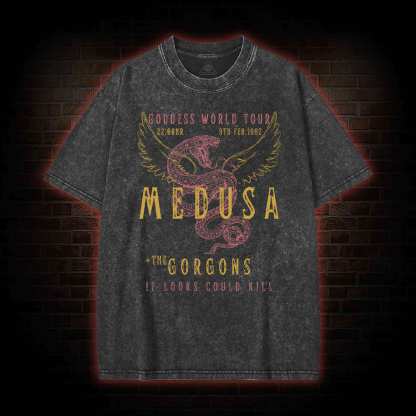 Medusa The Gorgons Washed T-shirt