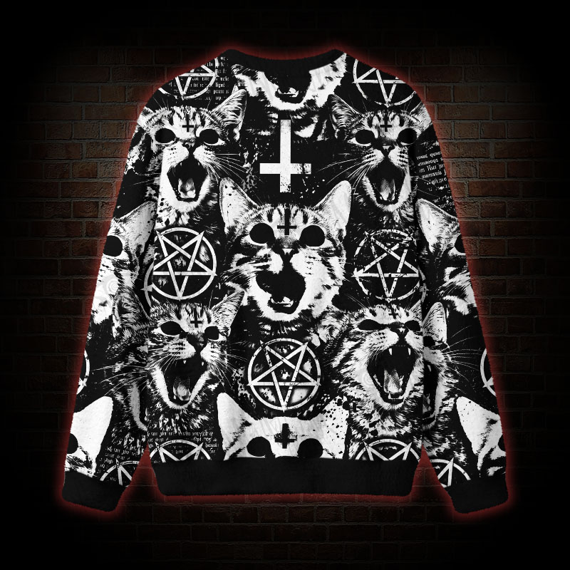 Occult Cat Coven Ugly Sweatshirts