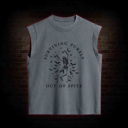 Surviving Purely Out of Spite Women's Washed Tank Top