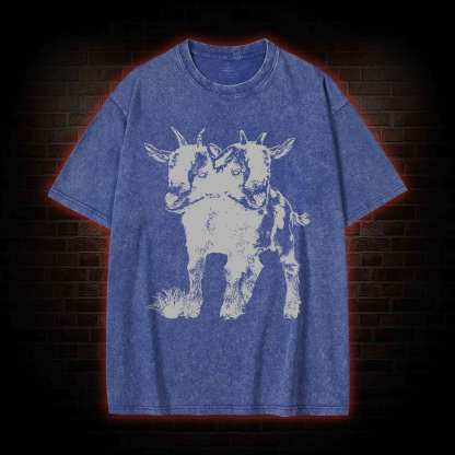 Two Headed Goat Washed T-shirt