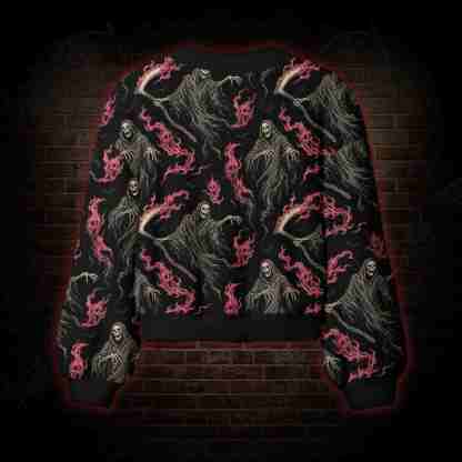 Pink Flame Reaper Women's Cardigan Sweater