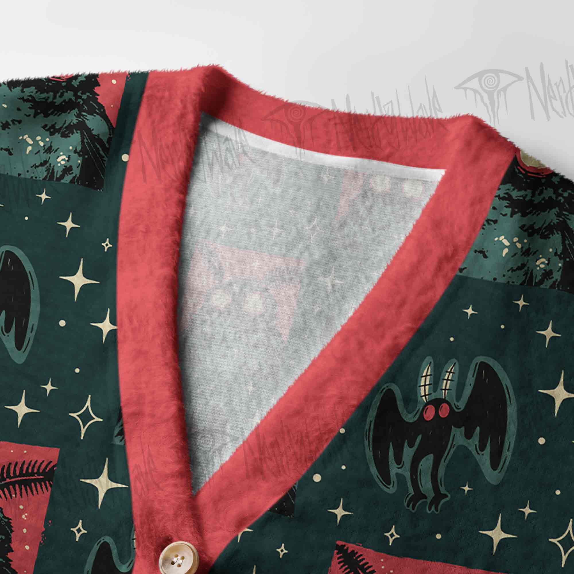 Starry Night Mothman Women's Cardigan Sweater