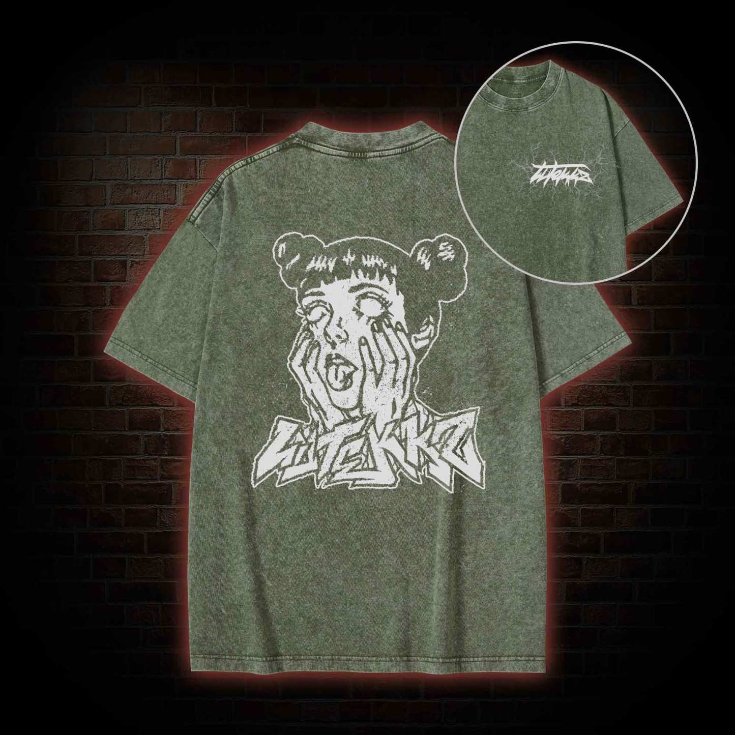 [Copy] Back Print Washed T-shirt