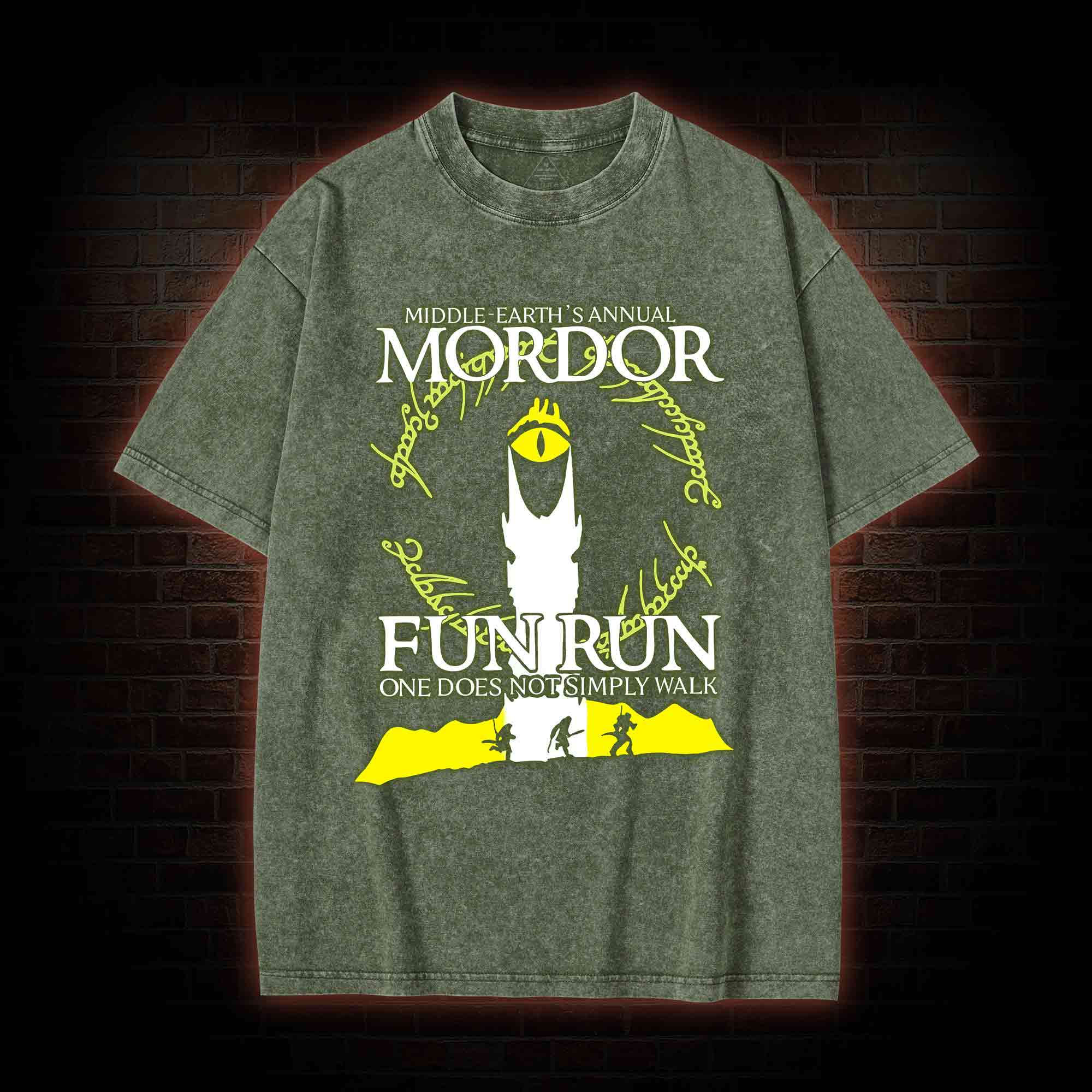 Mordor Fun Run Washed T-shirt
