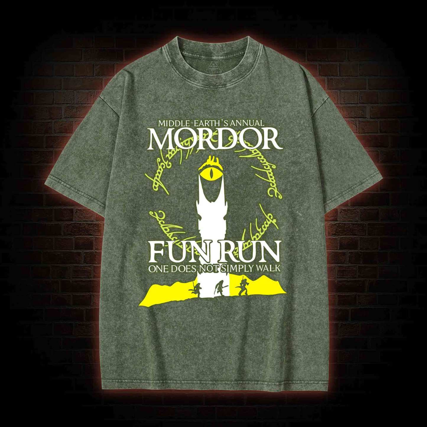 Mordor Fun Run Washed T-shirt