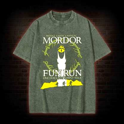 Mordor Fun Run Washed T-shirt