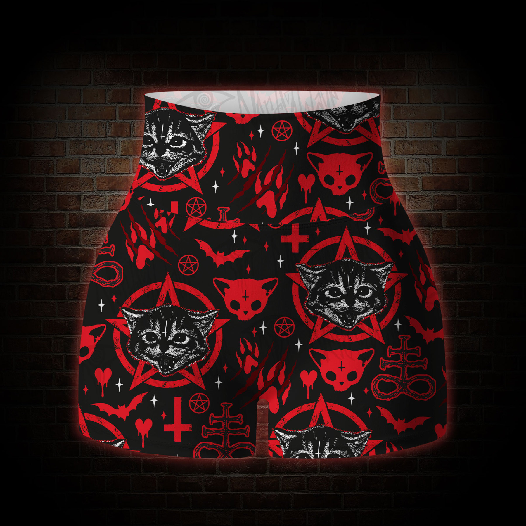 Evil Cats Yoga Shorts