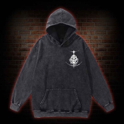 Curse You Bayle! Back Print Washed Hoodie