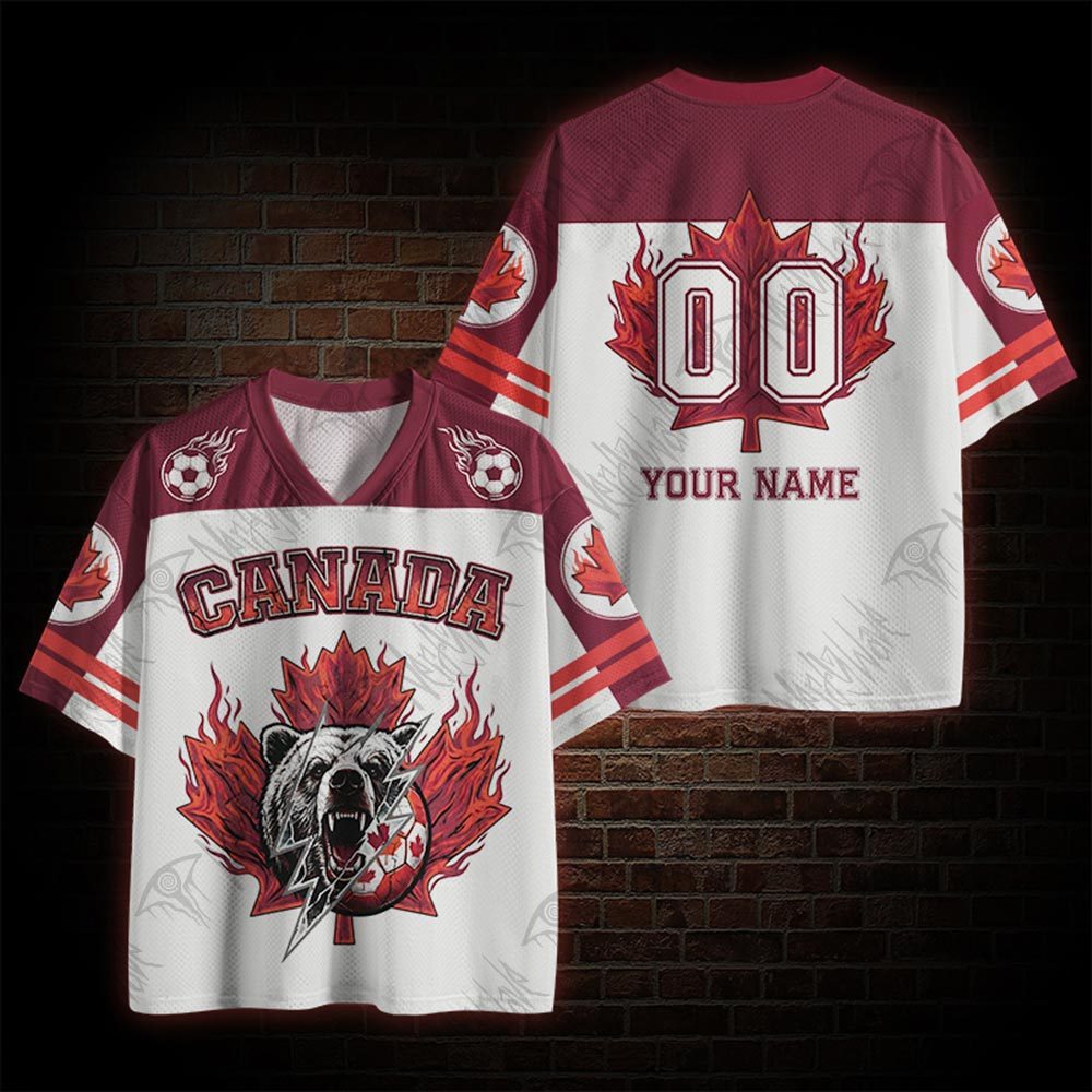 Personalized Canada Football Mesh Jersey