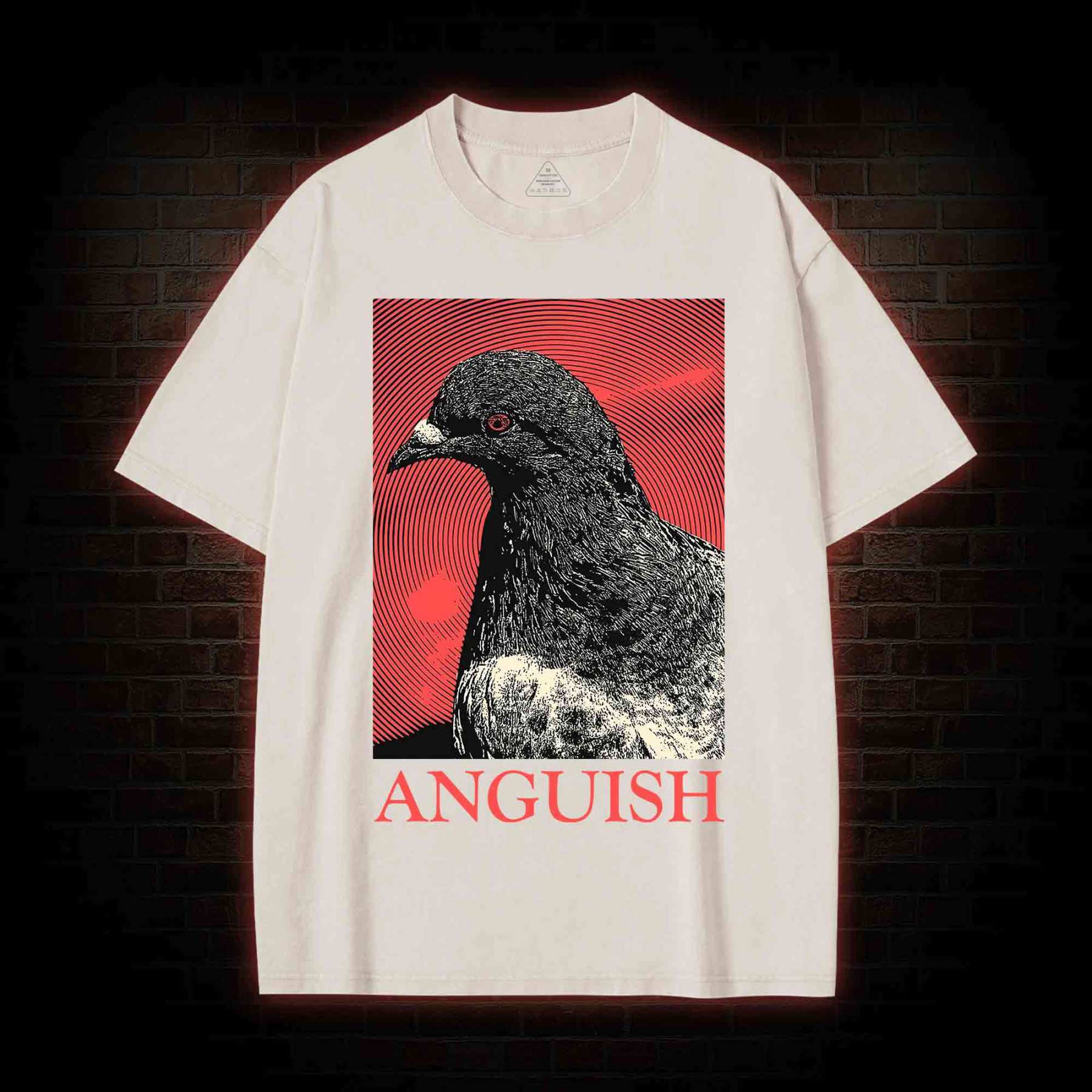Anguish Pigeon Washed T-shirt