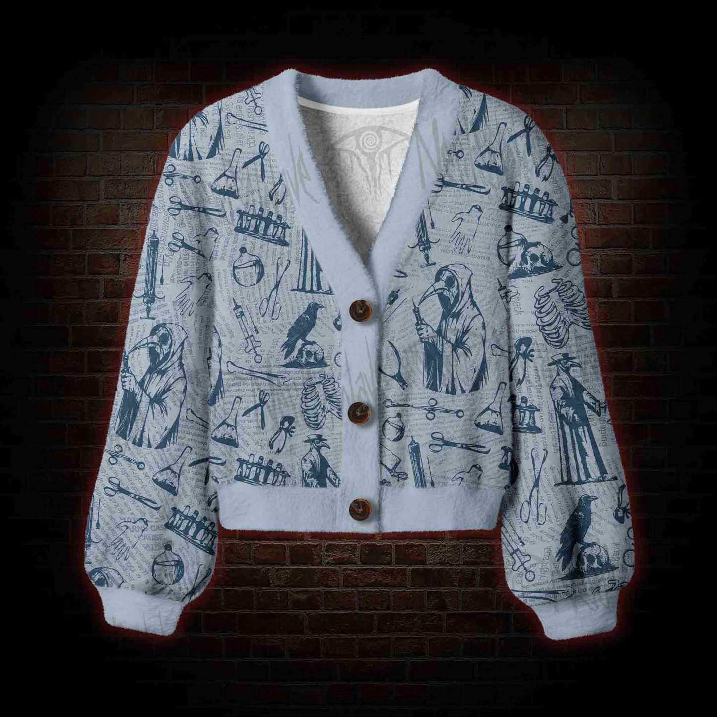 Plague Doctor Women's Cardigan Sweater