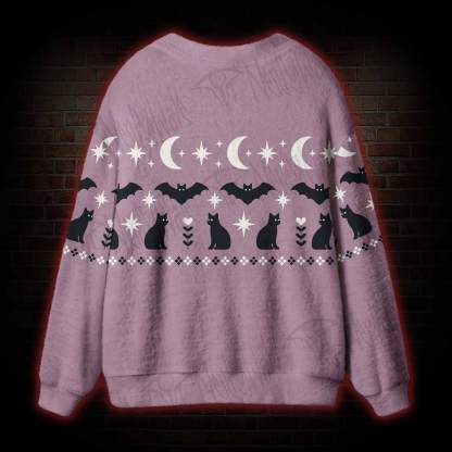 Lunar Cat Bat Cardigan Sweater