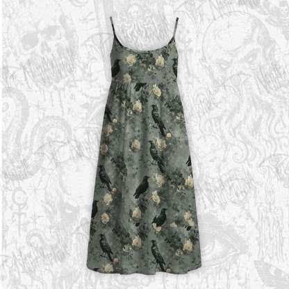 Raven's Requiem Strap Midi Sundress