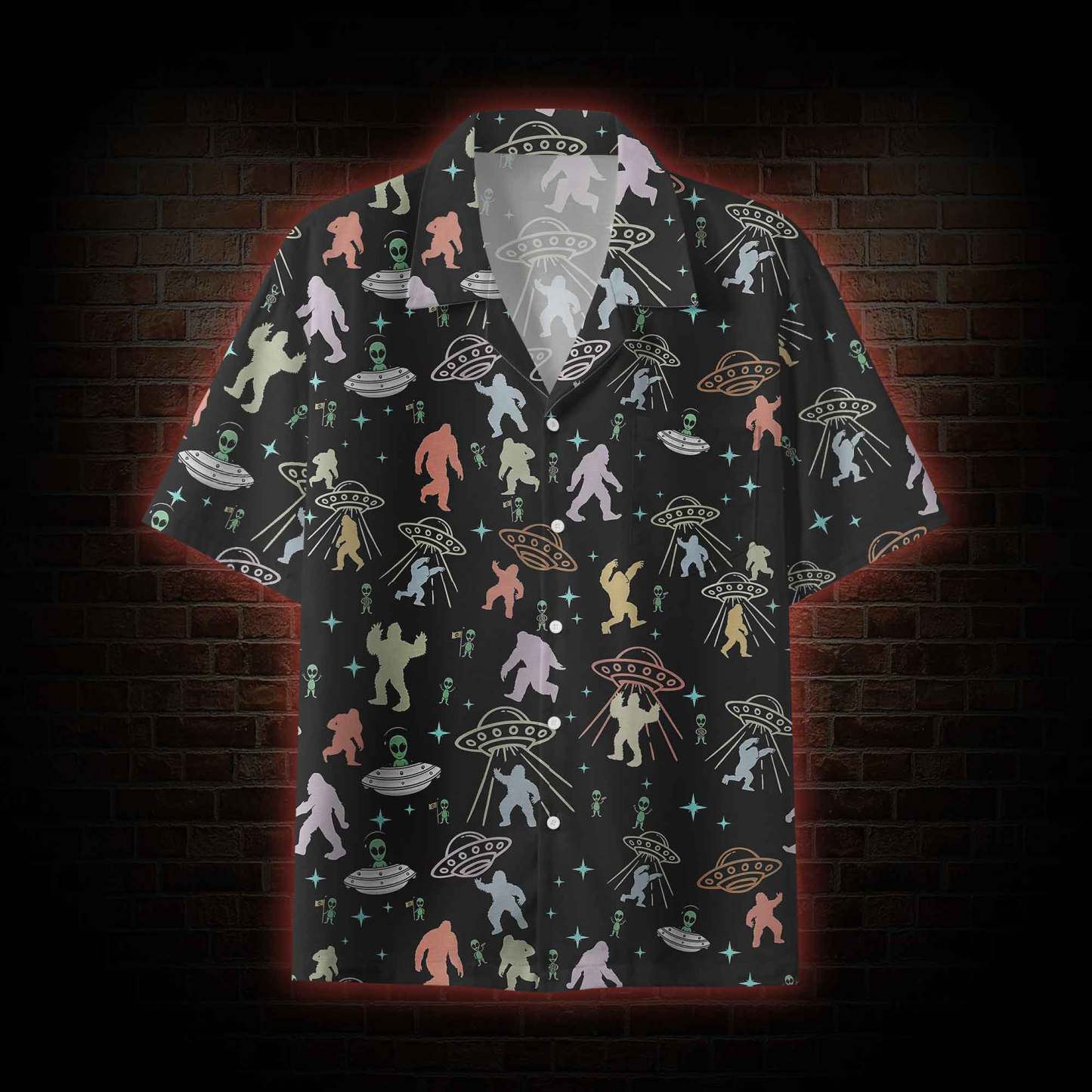 Bigfoot and Alien Party Shirt