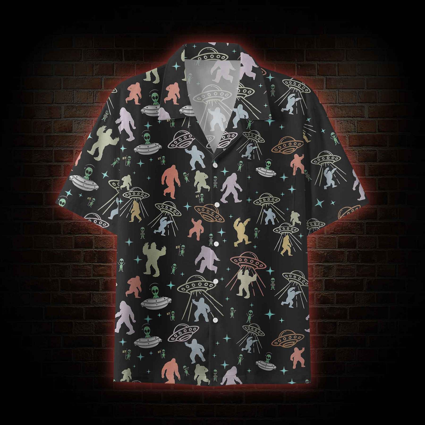 Bigfoot and Alien Party Shirt