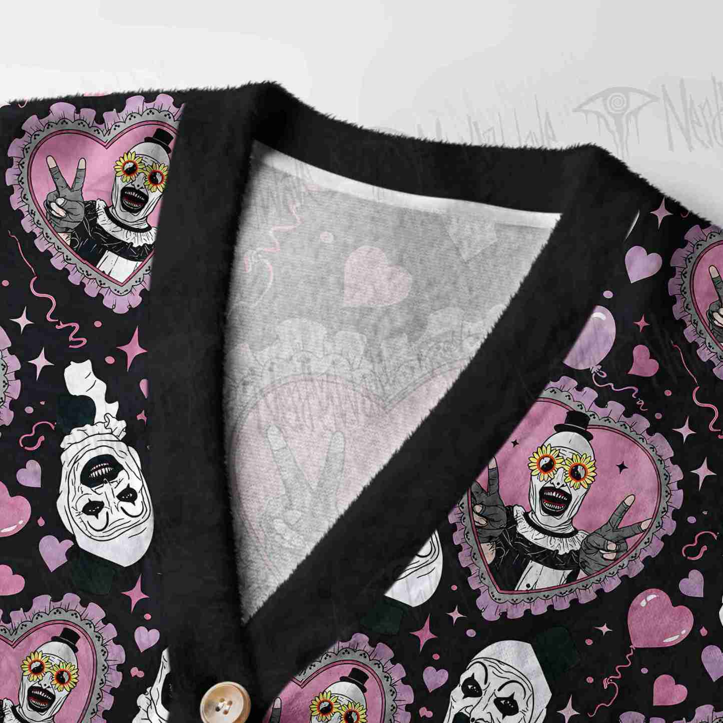 Sweet Scream Hearts Women's Cardigan Sweater