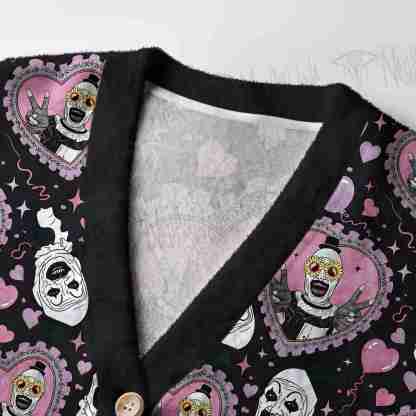 Sweet Scream Hearts Women's Cardigan Sweater