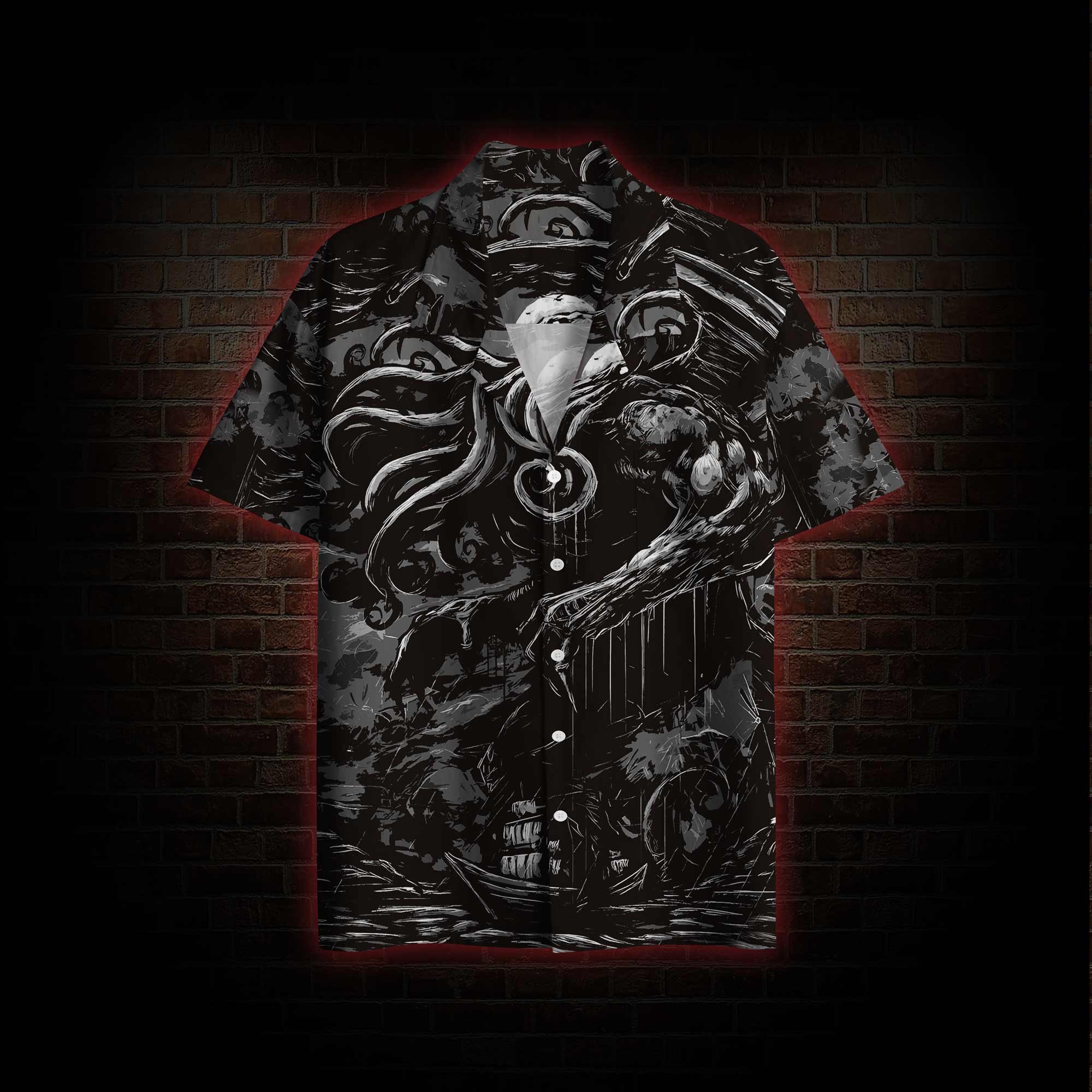Cthulhu Mythic Octopus Monster Hawaiian Shirt
