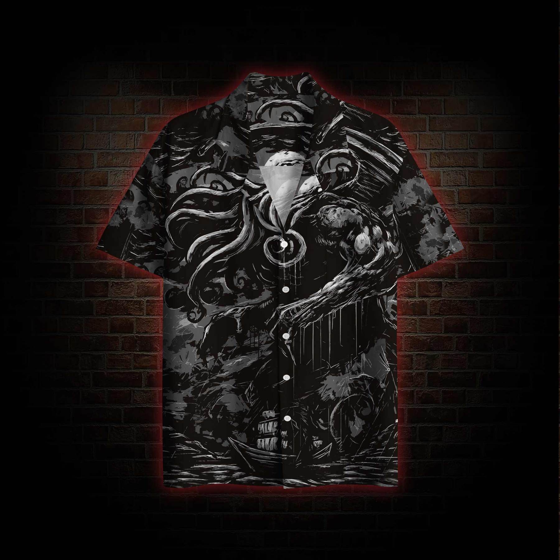 Cthulhu Mythic Octopus Monster Hawaiian Shirt