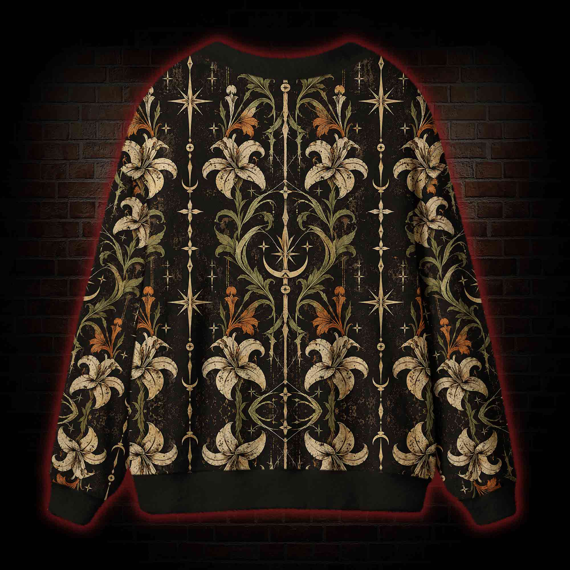 Celestial Lily Noir Cardigan Sweater