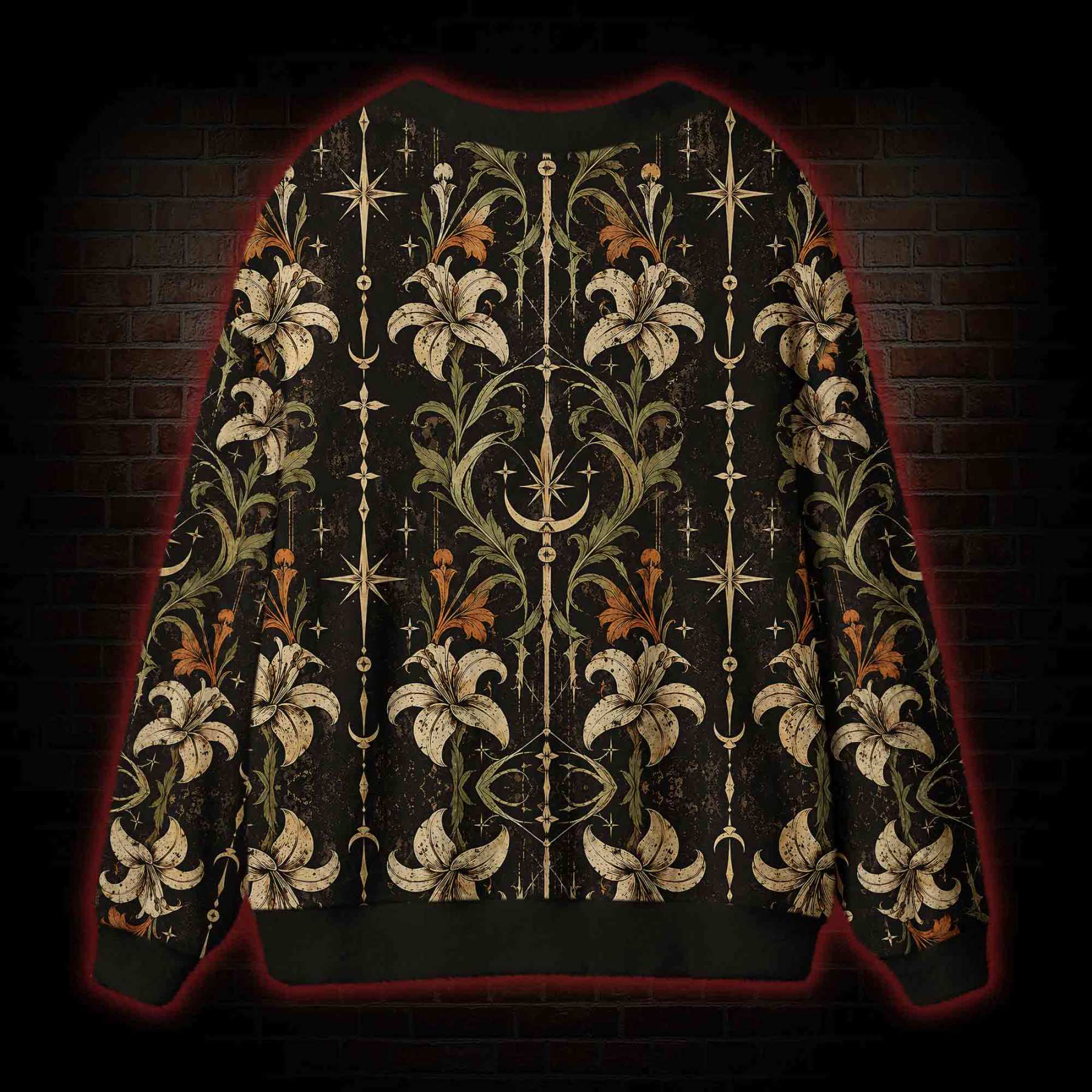 Celestial Lily Noir Cardigan Sweater