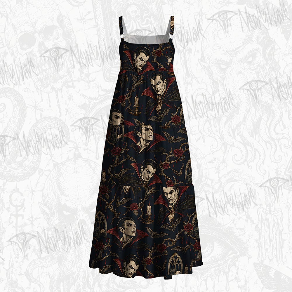 Vampire Lord Wide Straps Maxi Dress