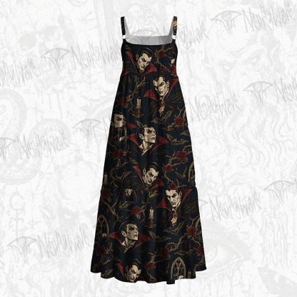 Vampire Lord Wide Straps Maxi Dress