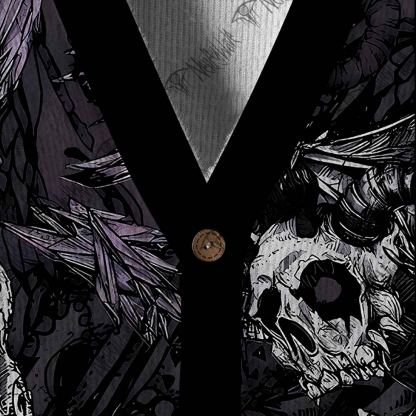 Skull and Dead Leaves Cardigan Sweater