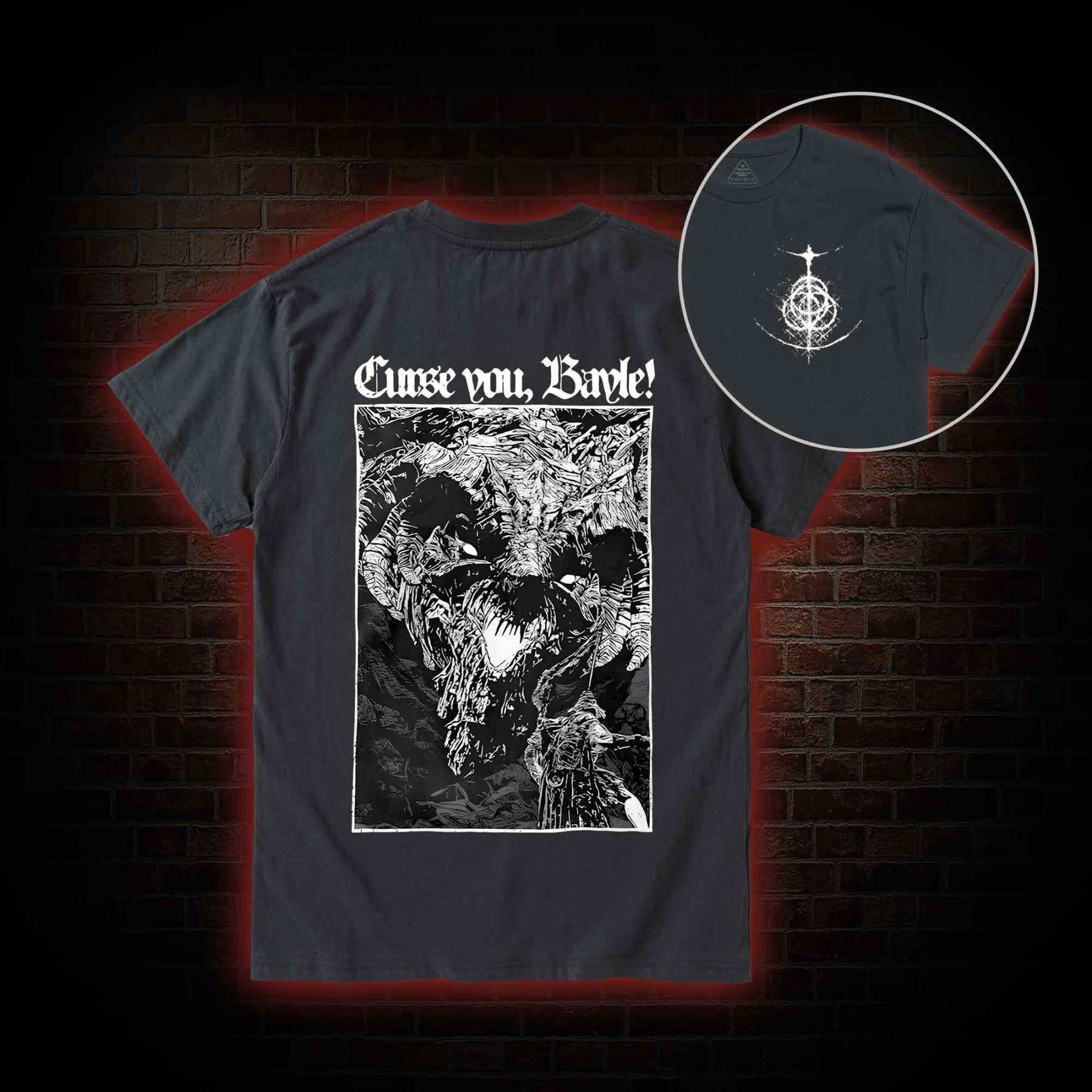 Curse You Bayle! Back Print T-Shirt