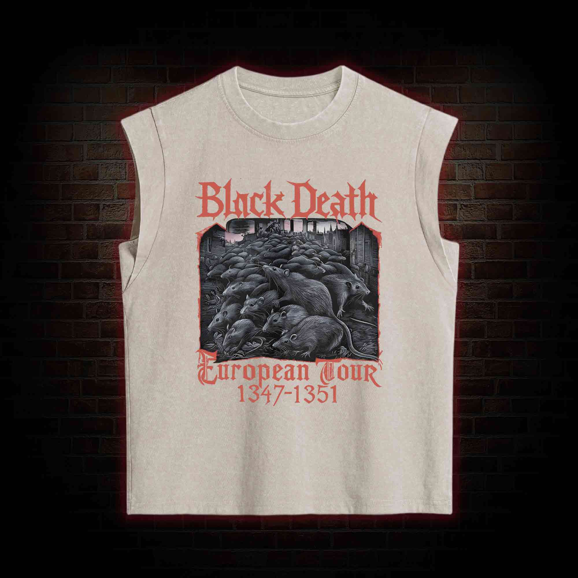 Vintage Black Death European Tour Women's Washed Tank Top