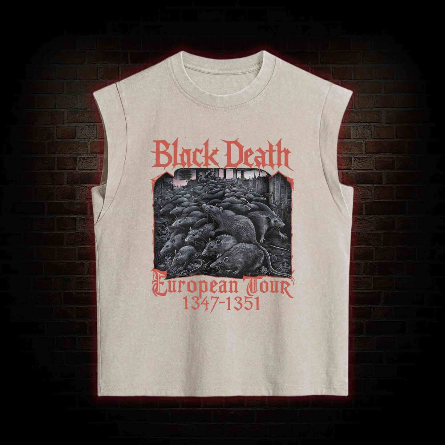 Vintage Black Death European Tour Women's Washed Tank Top