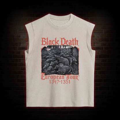 Vintage Black Death European Tour Women's Washed Tank Top
