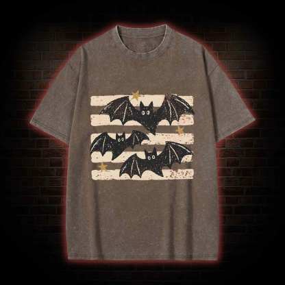 Vintage Bat Halloween Washed T-shirt