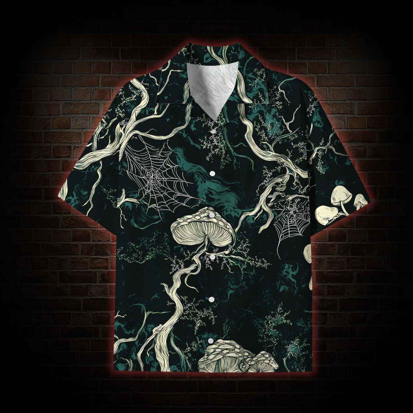 Mysterious Dark Forest Lightweight Hawaiian Shirt