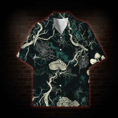 Mysterious Dark Forest Lightweight Hawaiian Shirt