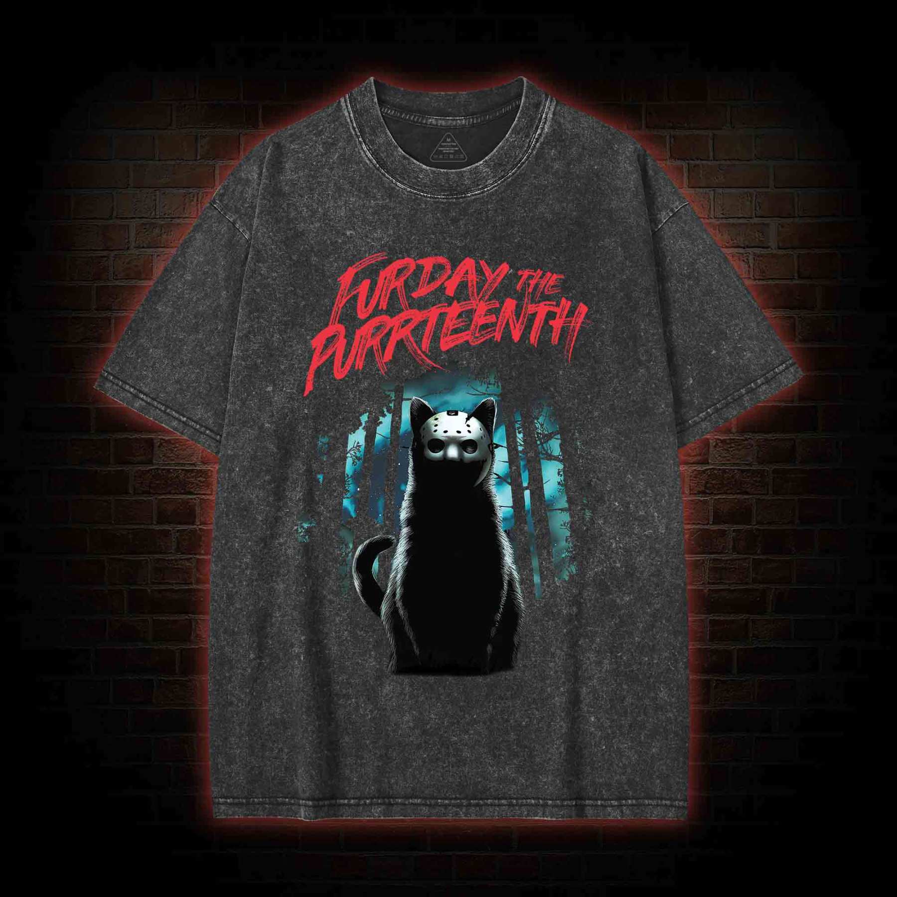 Furday The Purrteenth Washed T-shirt