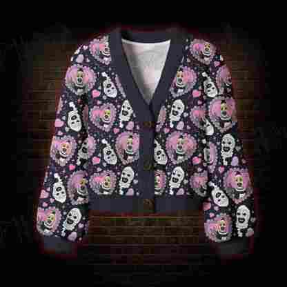 Sweet Scream Hearts Women's Cardigan Sweater