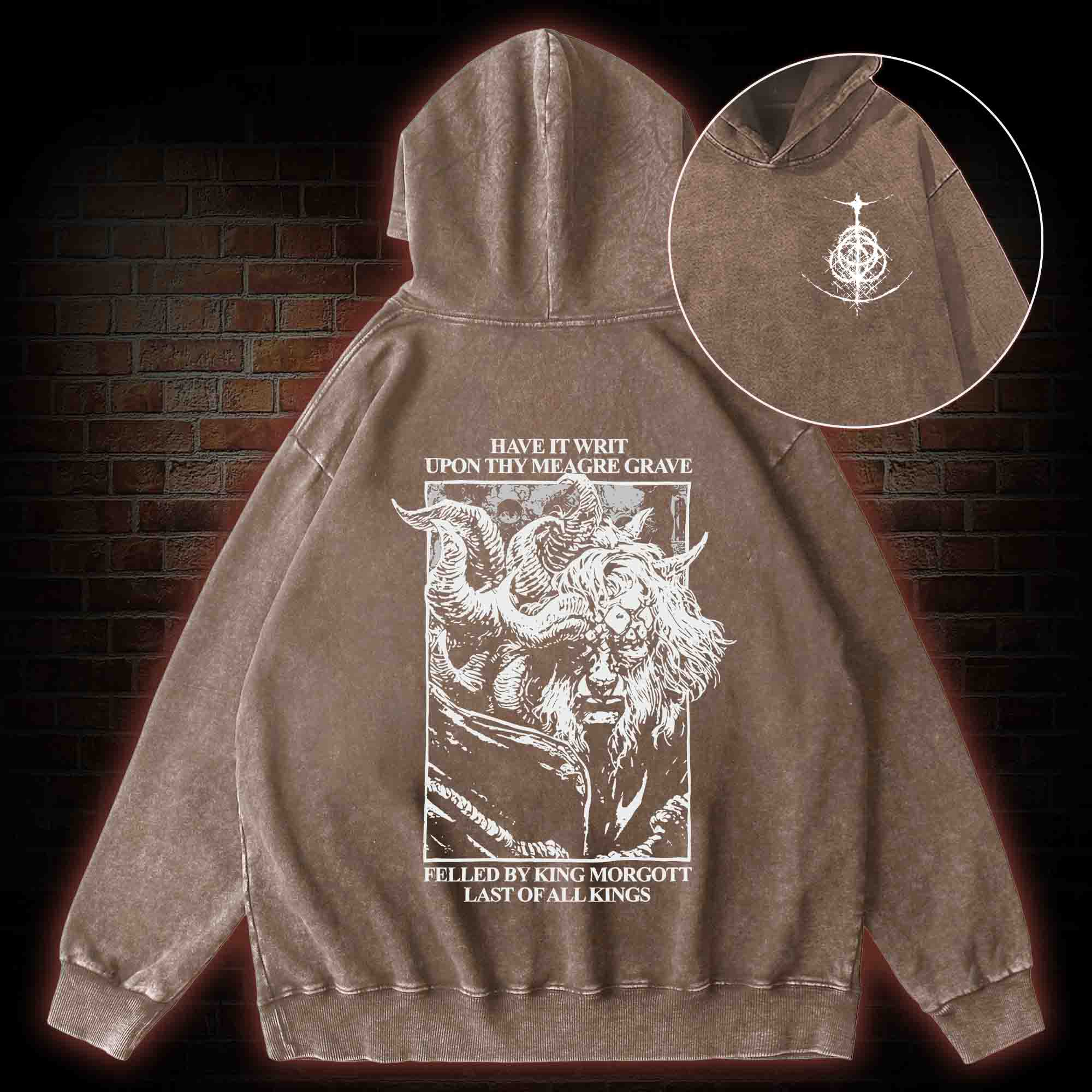 Wilful Traitors All Back Print Washed Hoodie