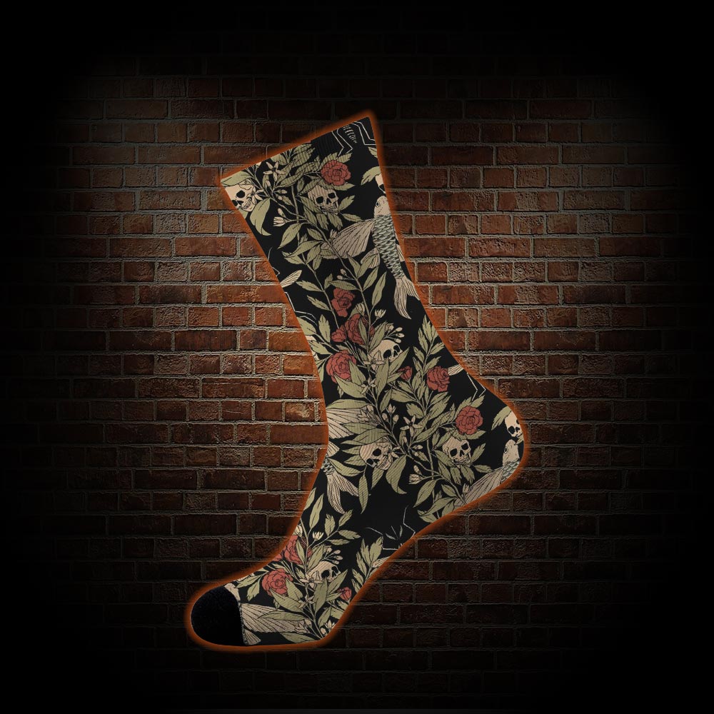 Skull and Flying Fish Socks
