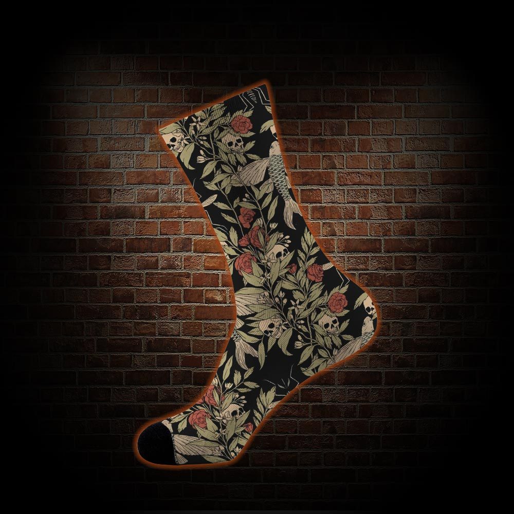 Skull and Flying Fish Socks