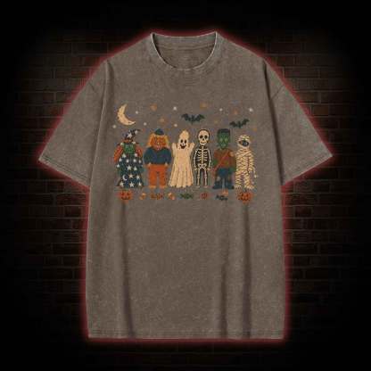 Halloween Monsters Washed T-shirt