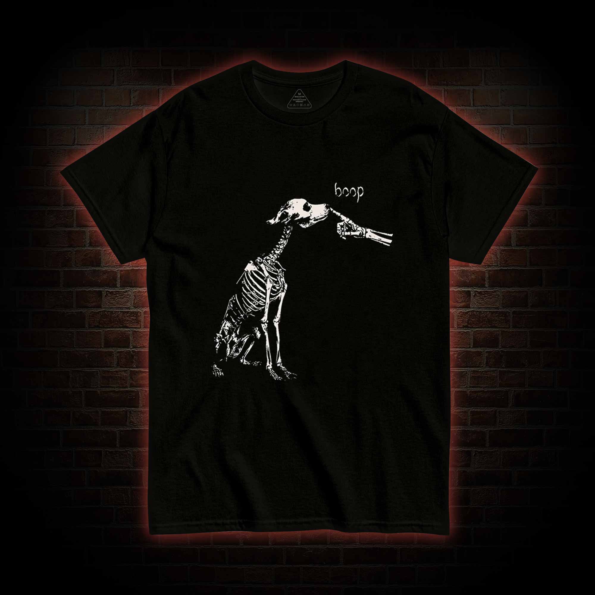 Boop Dog Skeleton Halloween T-shirt