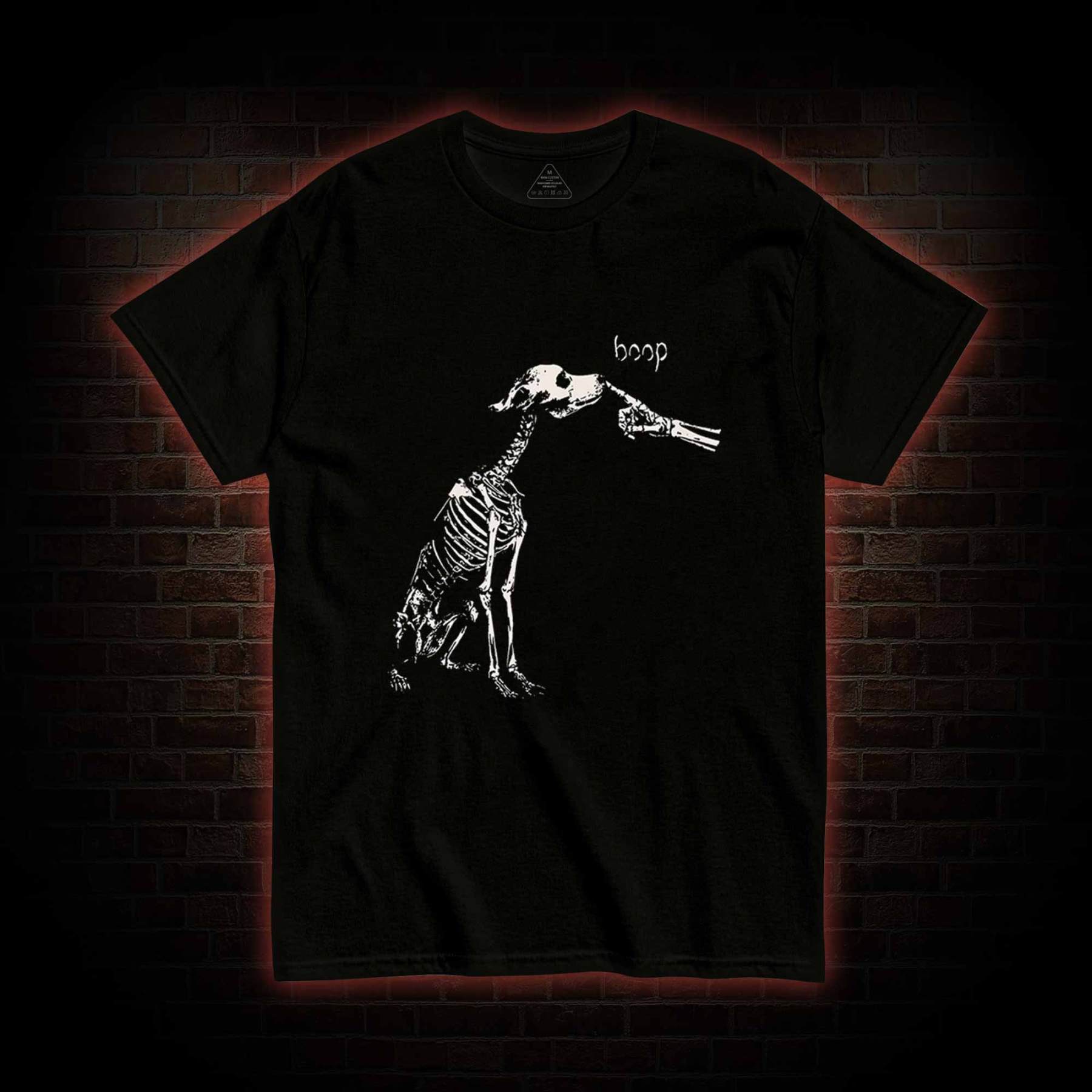 Boop Dog Skeleton Halloween T-shirt