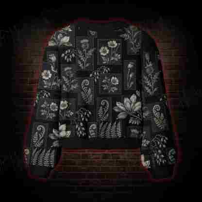 Botanical Noir Women's Cardigan Sweater