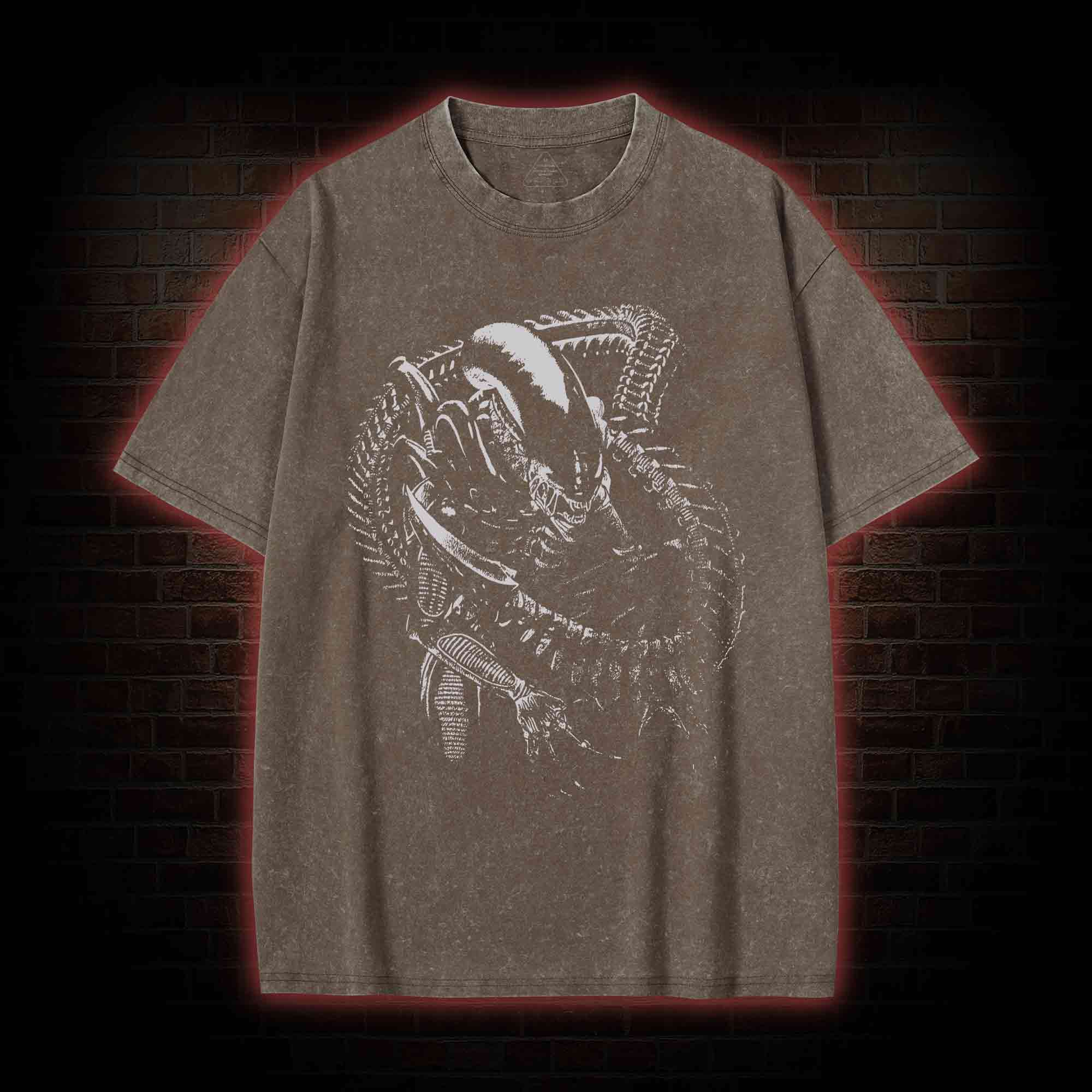 Alien Inspired Horror Washed T-Shirt
