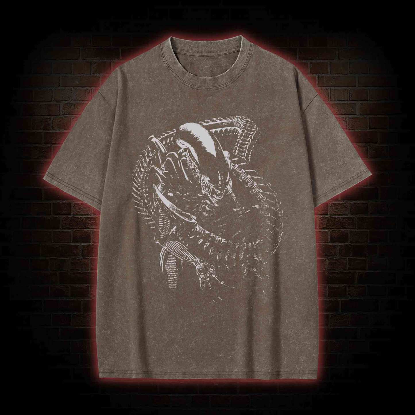 Alien Inspired Horror Washed T-Shirt